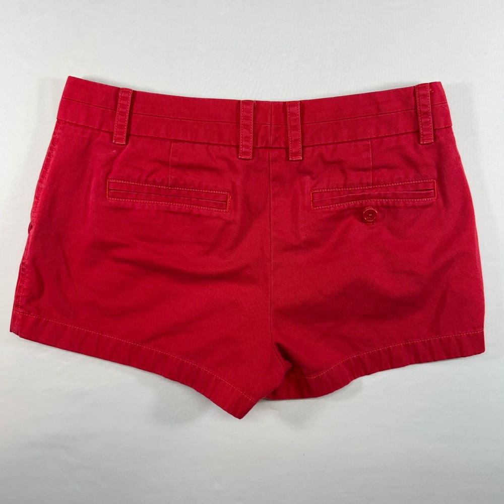 J.Crew Womens Red Chino Shorts Size 4 Cotton Twill Casual Summer Preppy Classic - Picture 8 of 8